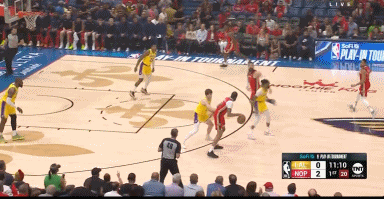 双星连线！英格拉姆仙人指路 锡安空切篮下双手暴扣取分